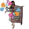 Floral Designer White And Black With Red Mixed Ready Made Shalwar Suit