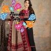 Floral Designer  Black  And Maroon Ready Made Shalwar Suit