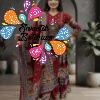 Floral Designer Maroon Ready Made Shalwar Suit Floral Designer Maroon Ready Made Shalwar Suit