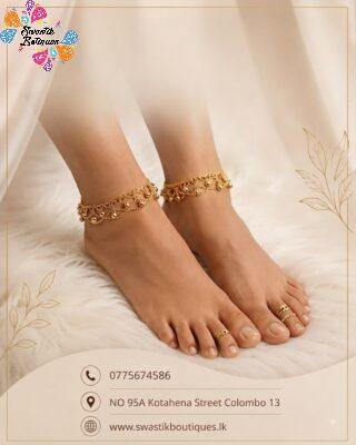 Premium Antique Gold Anklet