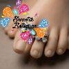 Flower Designer White Stone Oxidised Toe Rings