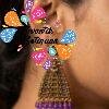 Purple Pearl With Kopuram Designer Oxidised Gold Jhumkha Purple Pearl With Kopuram Designer Oxidised Gold Jhumkha
