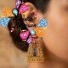 Kopuram Designer Oxidised Gold Jhumkha
