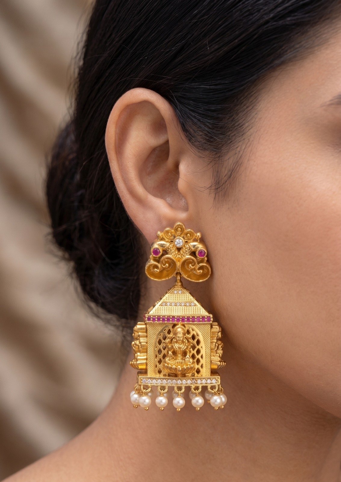 Lakshmi Designer Matte Finished Jhumka Lakshmi Designer Matte Finished Jhumka