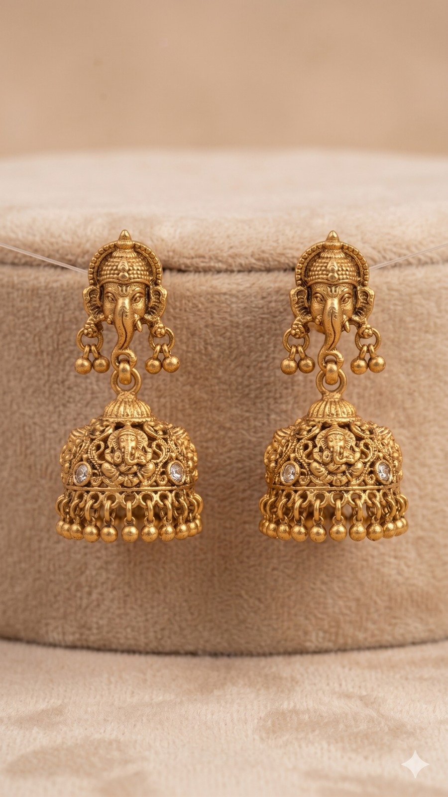 Ganesha Designer Matte Finished Jhumka Ganesha Designer Matte Finished Jhumka - Image 2
