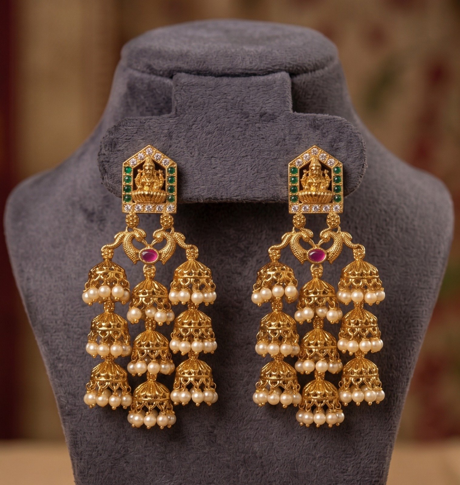 Lakshmi Designer Matte Finished Earrings Lakshmi Designer Matte Finished Earrings