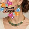 Green Lotus Designer Matte Finished Necklace Green Lotus Designer Matte Finished Necklace