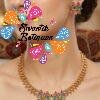 Floral Designer Matte Finished Necklace Floral Designer Matte Finished Necklace
