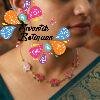 Pink With Green Mixed Lotus Designer Matte Finished Necklace