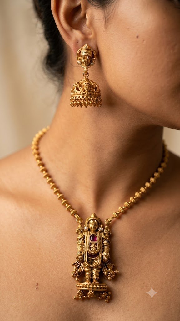 Maroon Perumal Designer Matte Finished Necklace Maroon Perumal Designer Matte Finished Necklace