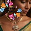 White Stone Lotus Designer Matte Finished Necklace