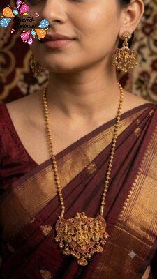Ratha Krishnan Designer Maroon And Green Mixed Matte Finished Haram
