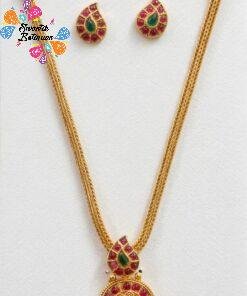 Floral Designer Matte Finished Necklace Floral Designer Matte Finished Necklace