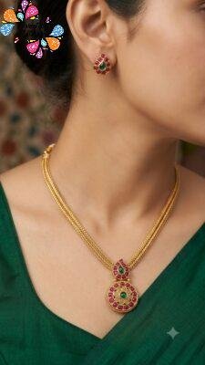 Floral Designer Matte Finished Necklace