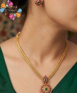 Floral Designer Matte Finished Necklace