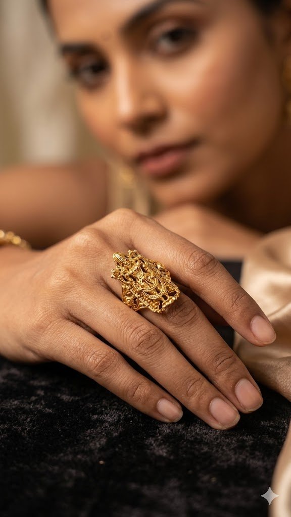 Premium Perumal Designer Matte Finished Ring Premium Perumal Designer Matte Finished Ring