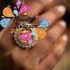 Premium Flower Designer Matte Finished Ring