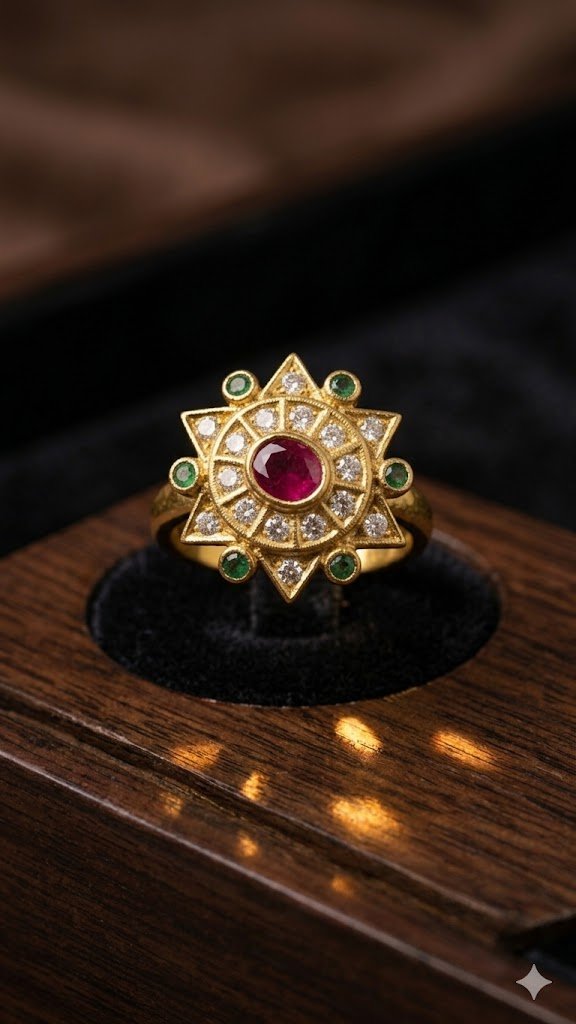 Premium Flower Designer Matte Finished Ring Premium Flower Designer Matte Finished Ring - Image 3