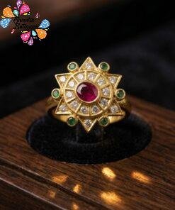 Alternative view of Premium Flower Designer Matte Finished Ring