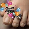 Flower Designer Oxidised Toe Rings