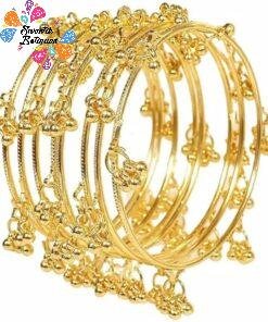Premium Oxidised Gold Kashmir Bangles