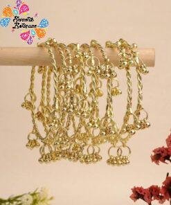 Premium Oxidised Gold Kashmir Bangles