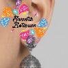 Flower Designer Oxidised Silver Jhumkha