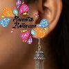 White Pearl And Floral Designer Oxidised Silver Jhumkha