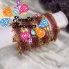 Premium Onion Pink Glass Bangles with Gold Kashmiri Bangles