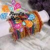 Premium Multi Colour Glass Bangles with Gold  Kashmiri Bangles