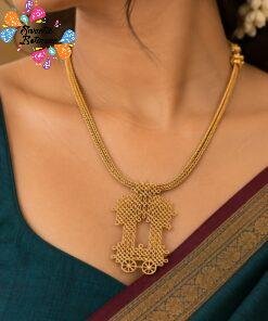 Circular Dangling Motifs Designer Matte Finished Necklace