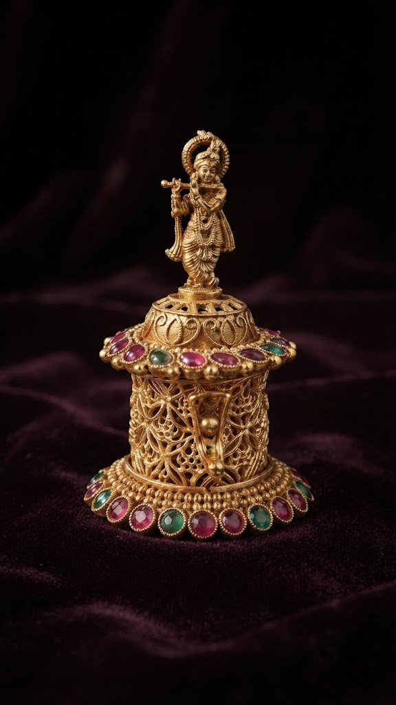 Krishna Designer Pink And Green Stone Mixed Matte Finished Kum Kum Boxes Krishna Designer Pink And Green Stone Mixed Matte Finished Kum Kum Boxes