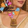 Premium Lakshmi Designer White With Light Green Pearl Mixed Matte Finished Necklace
