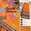 Peach Orange with Mauve And Green Antique Gold Zari Border Premium Kanchi Cotton Saree with Rich Pallu Peach Orange with Mauve And Green Antique Gold Zari Border Premium Kanchi Cotton Saree with Rich Pallu