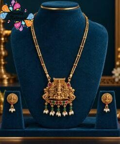 Alternative view of Lakshmi Designer White With Green Pearl Mixed Matte Finished Necklace