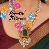 Premium Lakshmi Designer White With Gold Pearl Mixed Matte Finished Haram