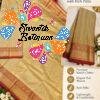Golden Beige with Rust Maroon Border and Antique Gold Zari Work Premium Kanchi Cotton Saree with Rich Pallu Golden Beige with Rust Maroon Border and Antique Gold Zari Work Premium Kanchi Cotton Saree with Rich Pallu