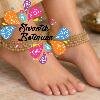 Premium Gold Stone Designer White Pearl Antique Gold Bridal Anklet