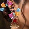 Premium Elephant Designer Red Stone With White Pearl Oxidised Gold Earrings Premium Elephant Designer Red Stone With White Pearl Oxidised Gold Earrings