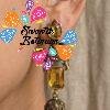 Premium Elephant Designer Yellow Stone Oxidised Gold Jhumka