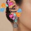 Flower Designer Rose Pink And Blue Stone Mixed Oxidised Silver Jhumkha Flower Designer Rose Pink And Blue Stone Mixed Oxidised Silver Jhumkha