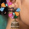 Premium Elephant Designer Green And White Stone With White Pearl Oxidised Gold Jhumka