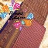 Floral Designer Onion Pink With Royal Blue Premium Semi Silk Saree