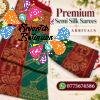 Floral Designer Dark Green With Dark Maroon Premium Semi Silk Saree Floral Designer Dark Green With Dark Maroon Premium Semi Silk Saree