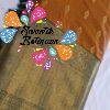 Gold Weave Designer Rust Orange And Teal Green Premium Semi Silk Saree