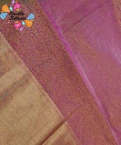 Floral Designer Green With Pink Premium Semi Silk Saree Floral Designer Green With Pink Premium Semi Silk Saree