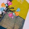 Deer Designer Lime Yellow And Peacock Blue Premium Semi Silk Saree Deer Designer Lime Yellow And Peacock Blue Premium Semi Silk Saree