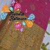 Floral Designer Magenta And Yellow Premium Semi Silk Saree