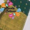 Gold Weave Designer Dark Green And Olive Green Premium Semi Silk Saree