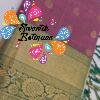 Floral Designer Onion Pink With Dark Green Premium Semi Silk Saree